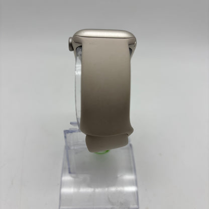 Unlocked Apple Watch Series 7 41MM Silver Aluminum Starlight Sport Band 
