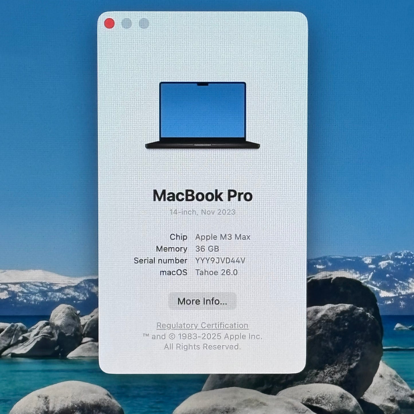 2023 Apple MacBook Pro 14" M3 Max 30 Core 4.0GHz 36GB RAM 1TB SSD A2992