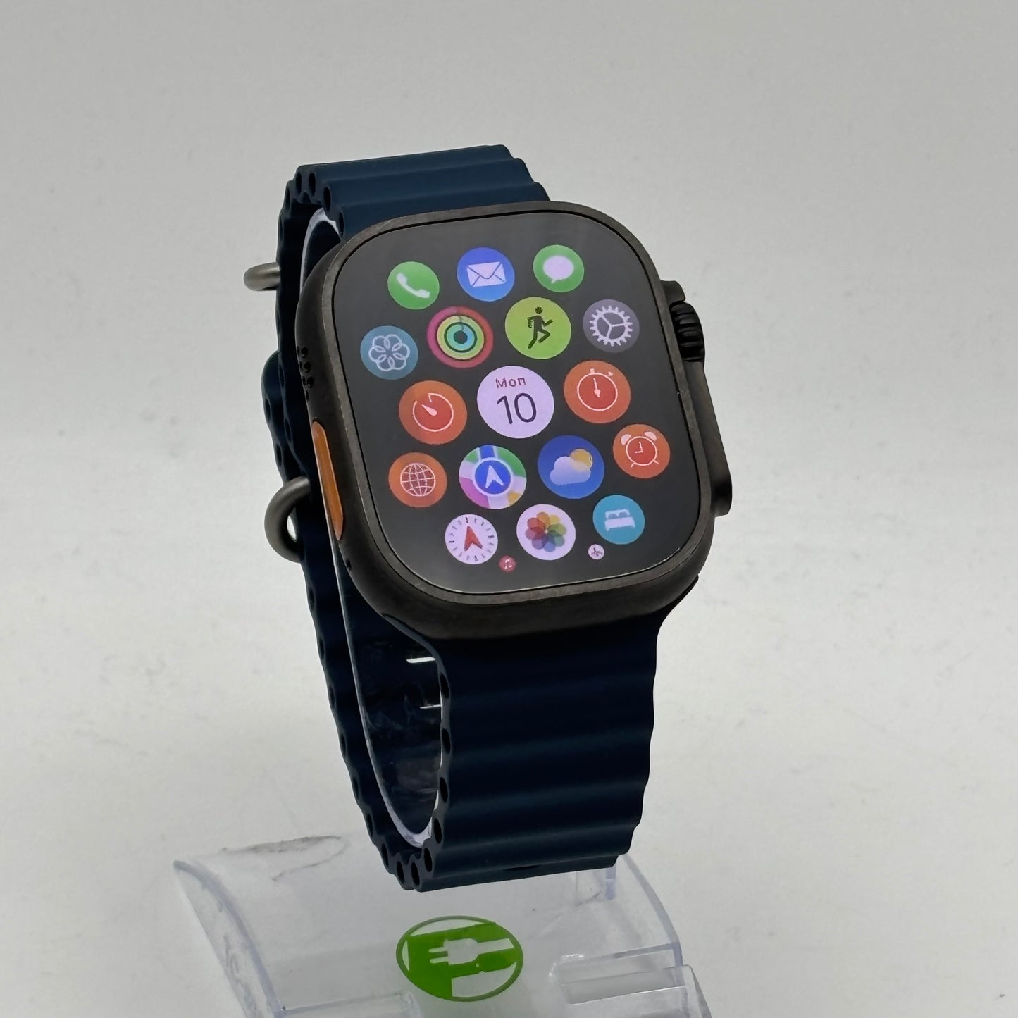 Unlocked Apple Watch Ultra 2 49MM Black Titanium Blue Ocean Band MX4V3LW/A