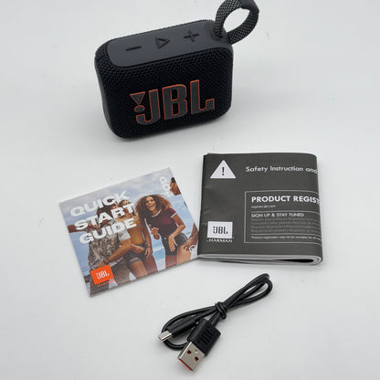 JBL Go 4 Portable Waterproof Bluetooth Speaker Black GO4D