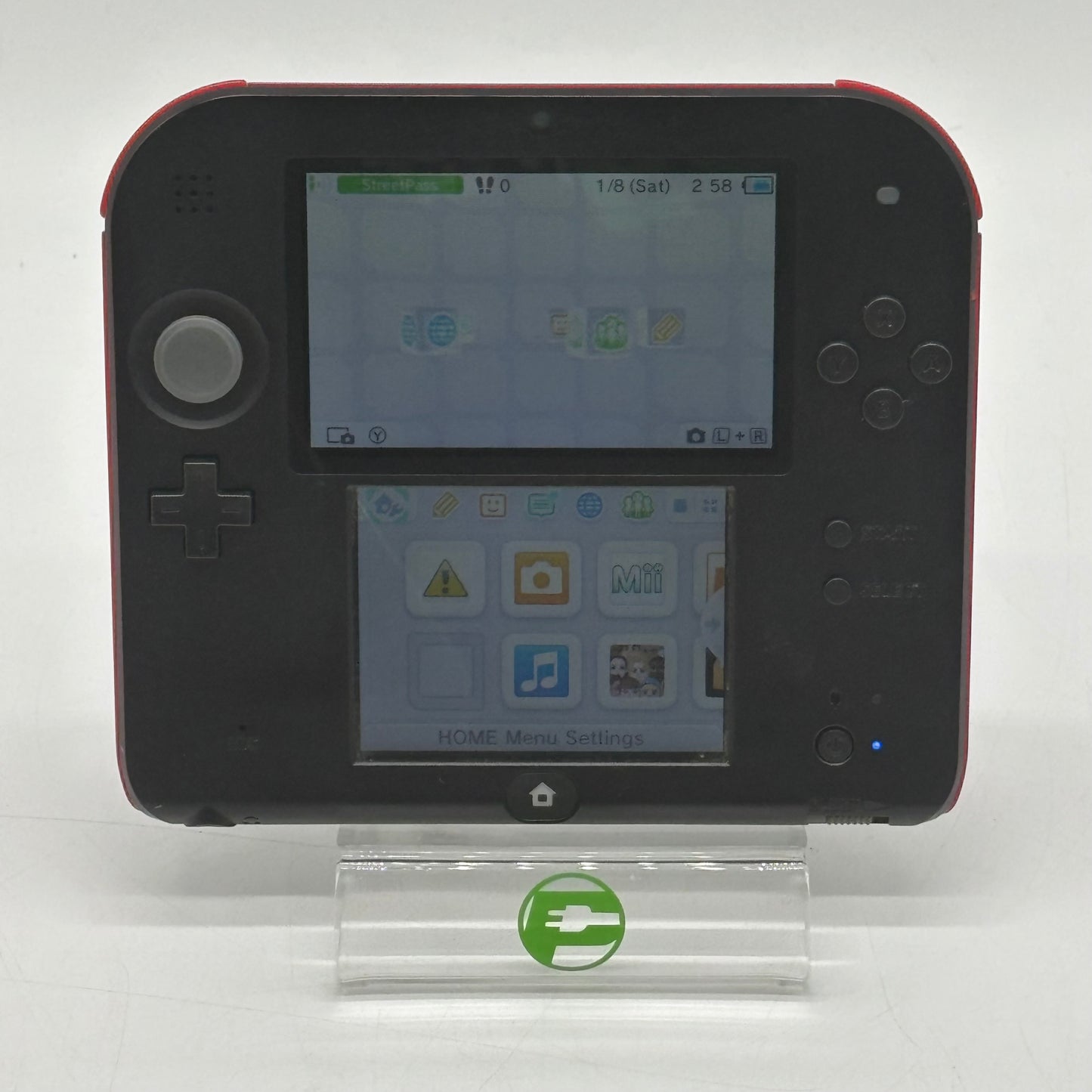 Nintendo 2DS Handheld Game Console FTR-001 Black/Red