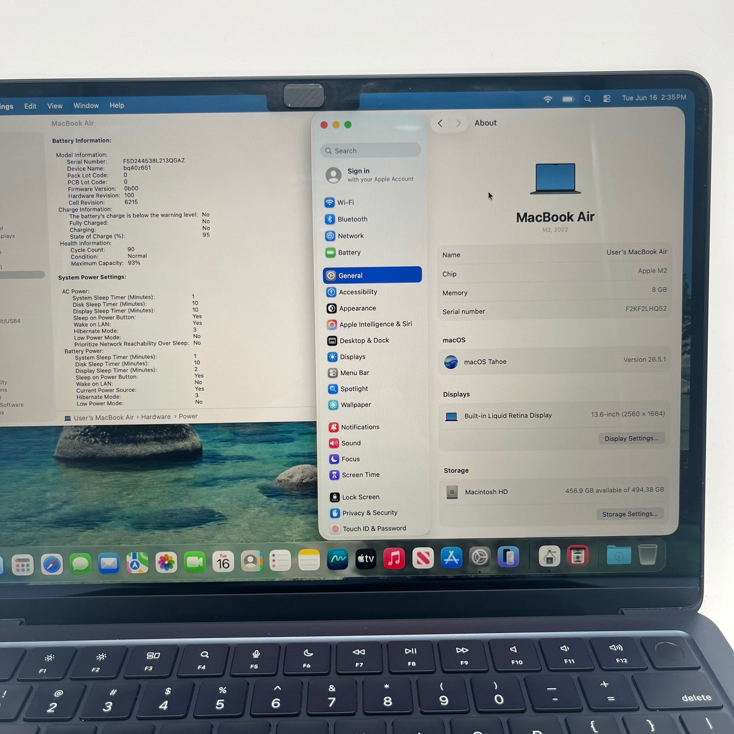 Apple MacBook Air A2681 M2 3.5GHz 8GB RAM 512GB SSD