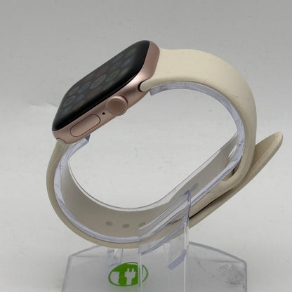 GPS Only Apple Watch Series 10 42MM Gold Aluminum White Sport Band MWWY3LW/A