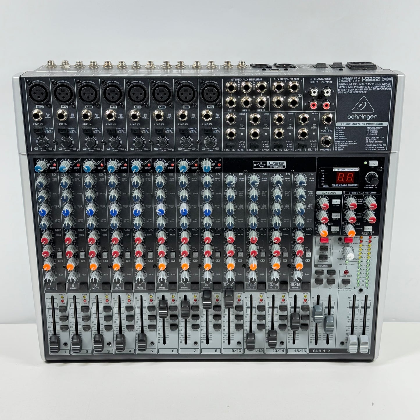 Behringer Xenyx X2222USB 12-Channel Premium Analog Mixer with Multi Track USB