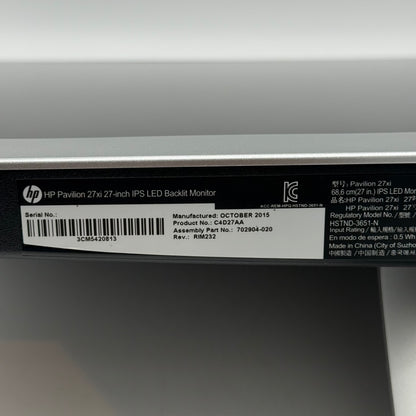 HP 27" Pavilion 27xi 27" FHD 1080p IPS LED 60Hz Display Monitor