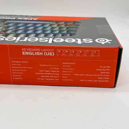 SteelSeries Apex Pro Mini Gen 3 Backlit Mechanical Gaming Keyboard 64913