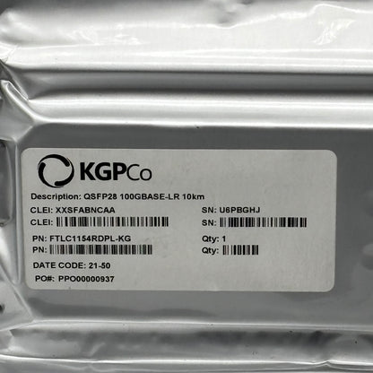 New KGPCo QSFP28 Optical Transceiver Module FTLC1154RDPL-KG