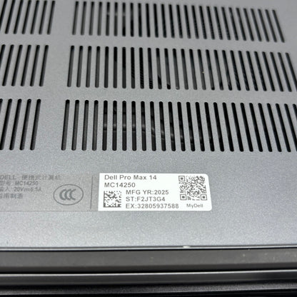 Dell Pro Max 14 mc14250 MC14250 14" Core Ultra 7 265H 2.2GHz 64GB RAM 1TB SSD