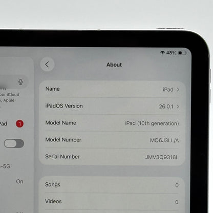 Unlocked Apple iPad 10th Gen 64GB Silver MQ6J3LL/A