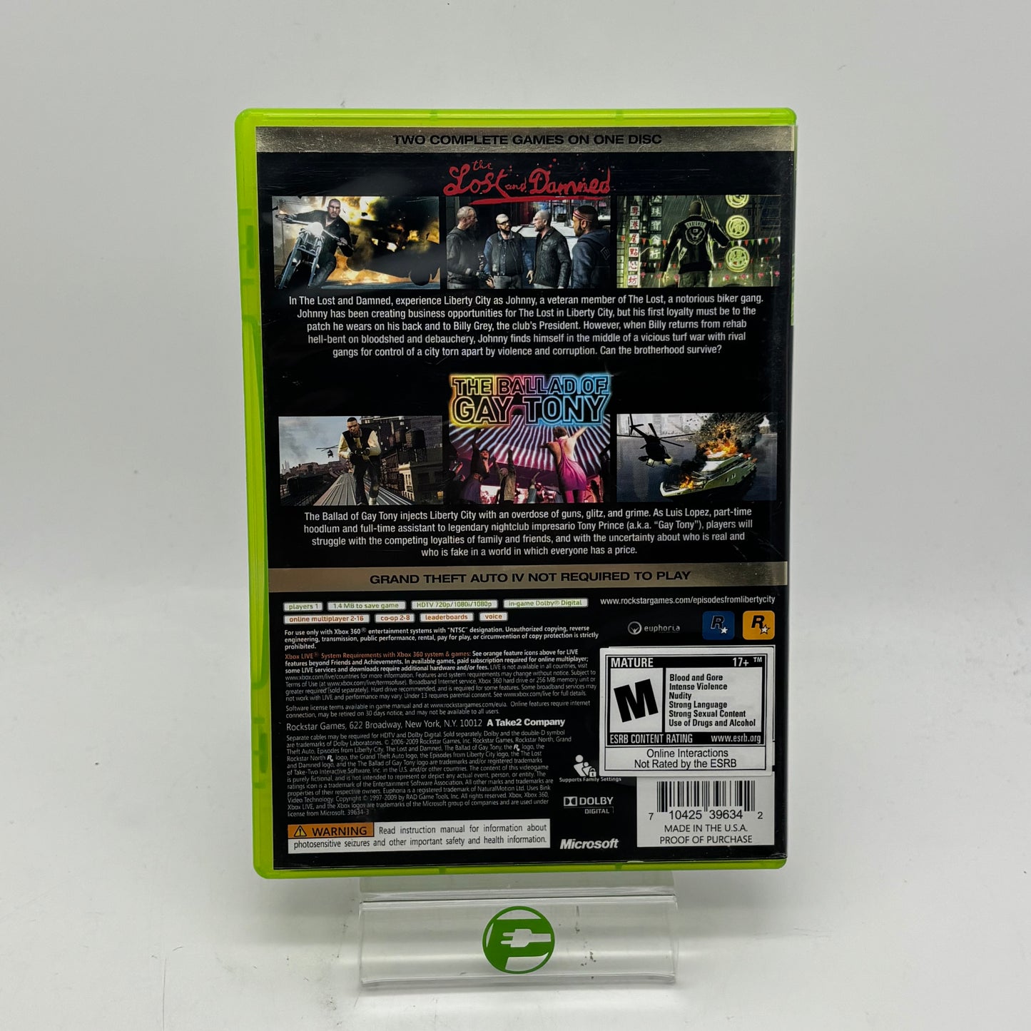 Grand Theft Auto: Episodes from Liberty City (Microsoft Xbox 360, 2009)