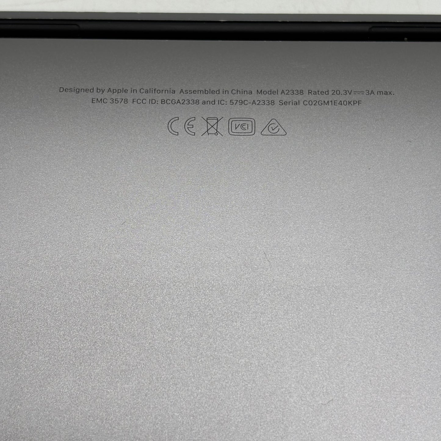 2020 Apple MacBook Pro 13.3" M1 8C GPU 3.2GHz 16GB RAM 1TB SSD A2338