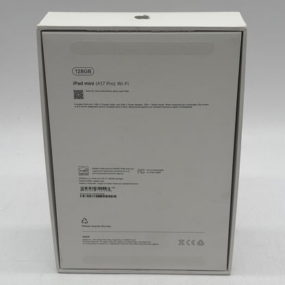 WiFi Only Apple iPad mini (A17 Pro) 128GB Starlight MXN83LL/A