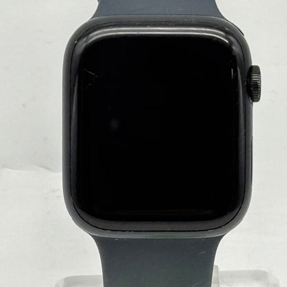 GPS Only Apple Watch Series 7 45MM Black Aluminum Black Sport Band MKN53LL/A