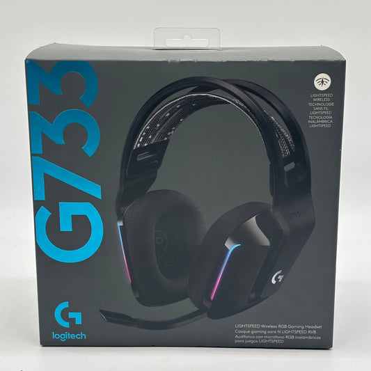New Logitech G733 Lightspeed Wireless RGB Gaming Headset Black A00178