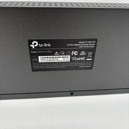 tp-Link 16 Gigabit 0160600188 Desktop Switch TL-SG116P
