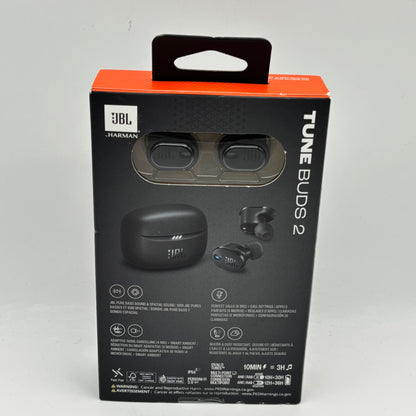 New JBL Tune Buds 2 Wireless Noise Canceling In-Ear Headphones Black