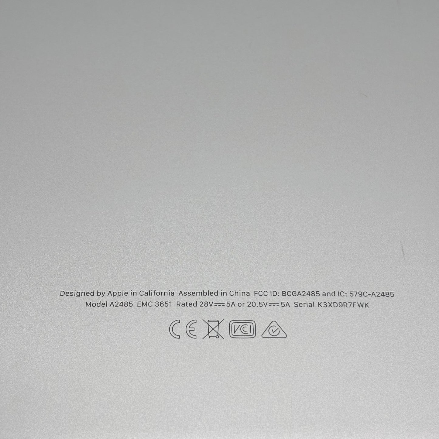 2021 Apple MacBook Pro 16" M1 Pro 3.2GHz 16GB RAM 512GB SSD Silver