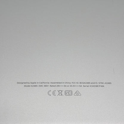 2021 Apple MacBook Pro 16" M1 Pro 3.2GHz 16GB RAM 512GB SSD Silver