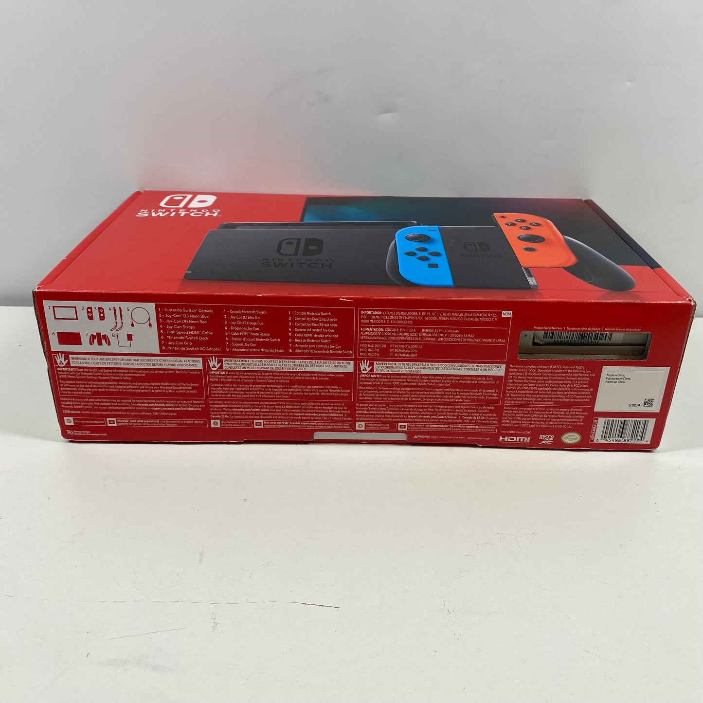 Nintendo Switch v2 Video Game Console HAC-001(-01)  Red/Blue