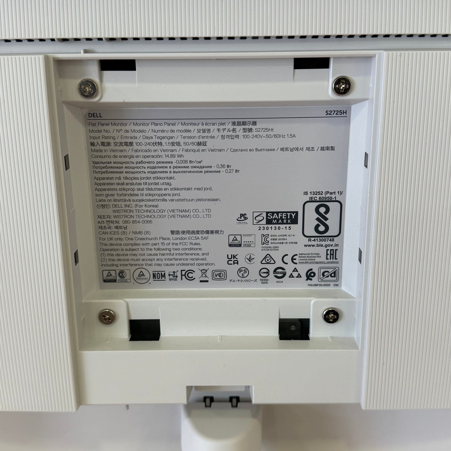 Dell 27" S2725H FHD LED IPS Display Monitor with Speakers