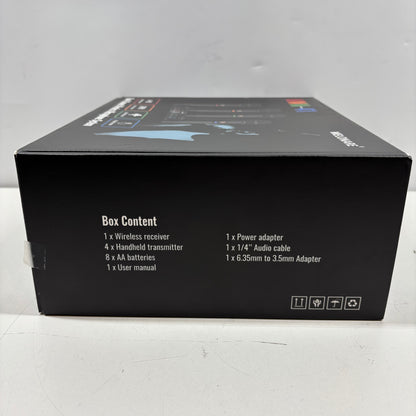 New Melonare MWM-41 50Hz-15KHz Quad-Channel Wireless Microphone System