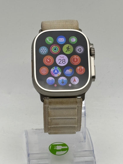 Unlocked Apple Watch Ultra 49MM Natural Titanium Starlight Alpine Loop NNH83LW/A