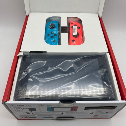 Nintendo Switch v2 Video Game Console HAC-001(-01)  Red/Blue