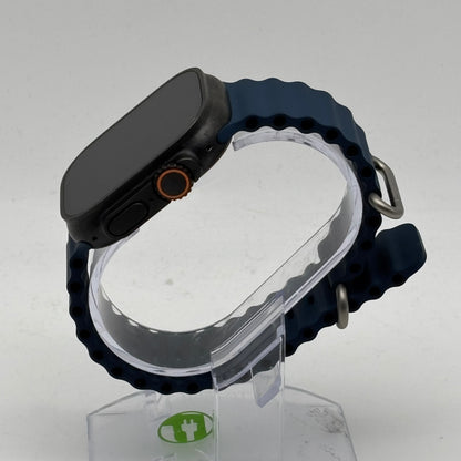 Unlocked Apple Watch Ultra 2 49MM Black Titanium Blue Ocean Band MX4V3LW/A