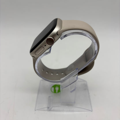 Unlocked Apple Watch Series 7 41MM Silver Aluminum Starlight Sport Band 