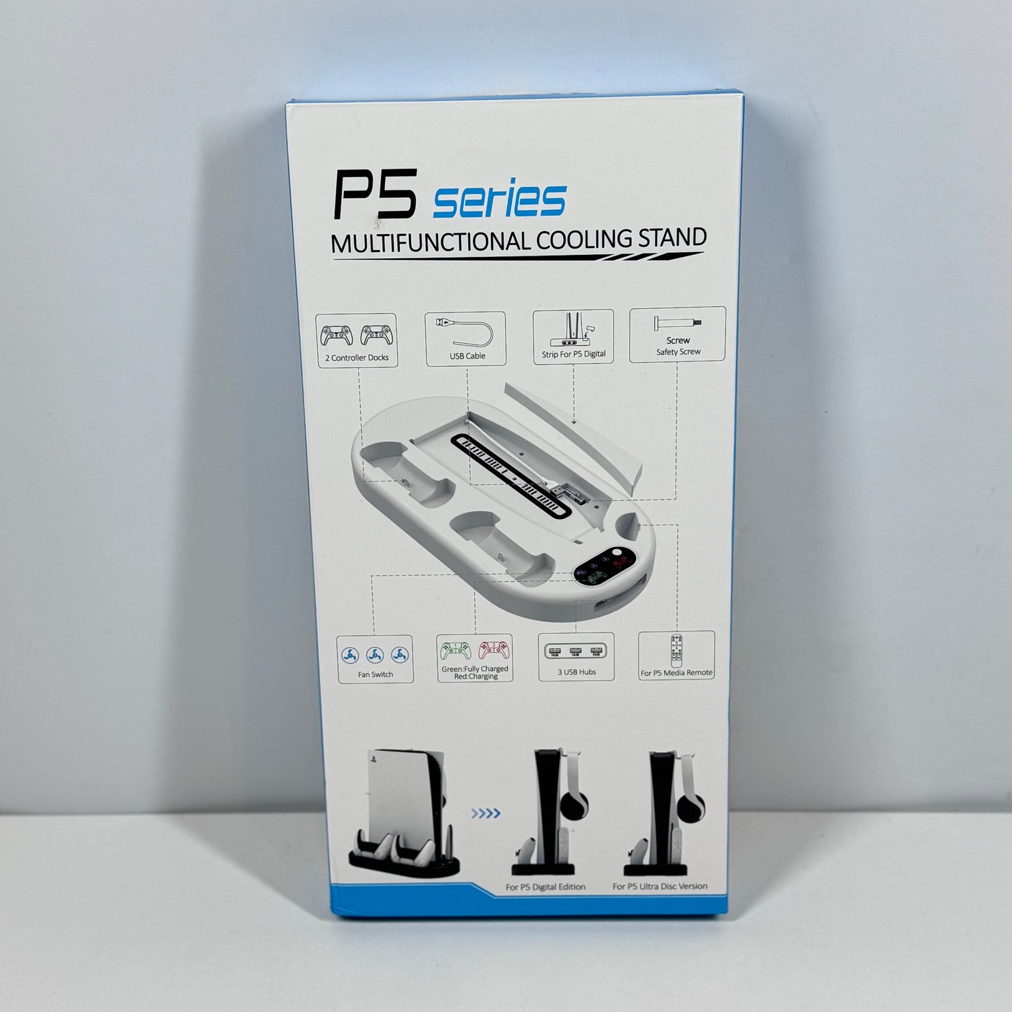 New Sony Playstation 5 PS5 Multifunctional Cooling Stand White