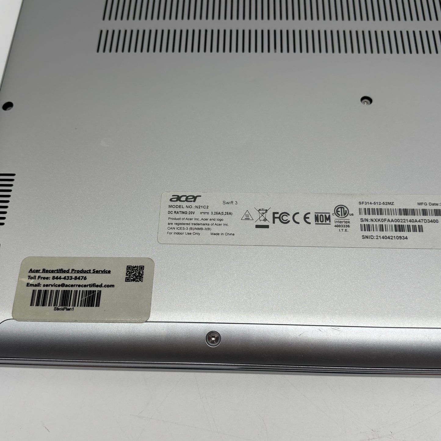 Acer Swift 3 SF314-512-52MZ 14" i5-1240P 1.7GHz 16GB RAM 512GB SSD