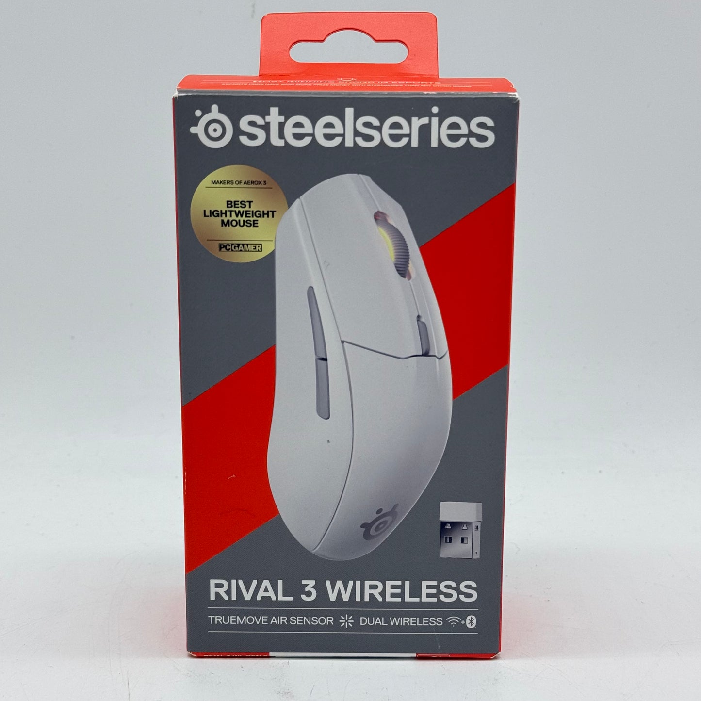 Steelseries Rival 3 Gen 2 Dual Wireless Bluetooth Mouse White 62688