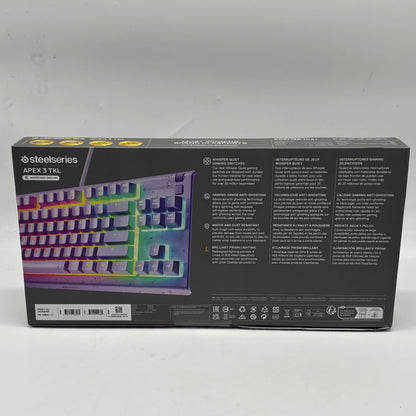 SteelSeries Apex 3 TKL Compact Gaming Keyboard Lavender 