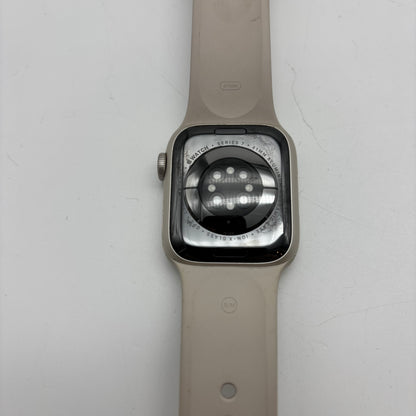 Unlocked Apple Watch Series 7 41MM Silver Aluminum Starlight Sport Band 