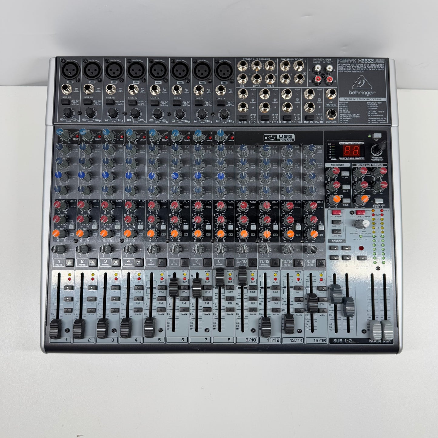 Behringer Xenyx X2222USB 12-Channel Premium Analog Mixer with Multi Track USB