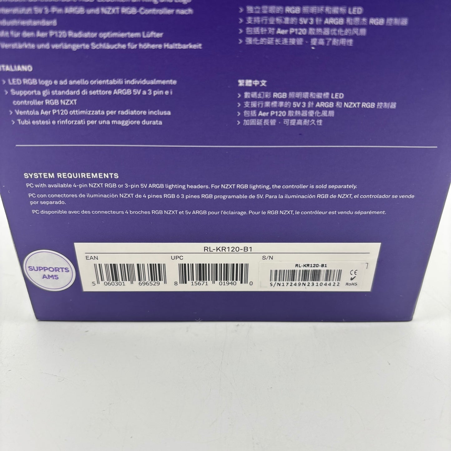 New NZXT Kraken 120 CPU Liquid Cooler With RGB RL-KR120-B1