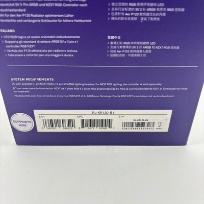 New NZXT Kraken 120 CPU Liquid Cooler With RGB RL-KR120-B1