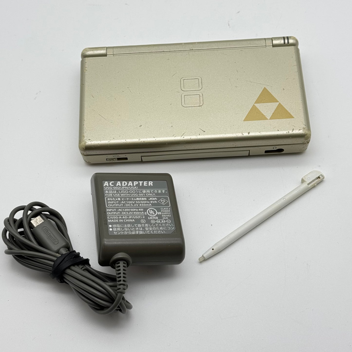 Nintendo DS Lite Handheld Game Console USG-001 Legend of Zelda Triforce Gold