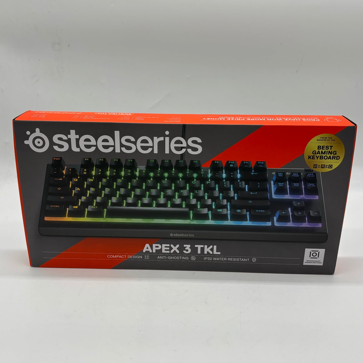 SteelSeries Apex 3 TKL Black Wired Gaming Keyboard For PC
