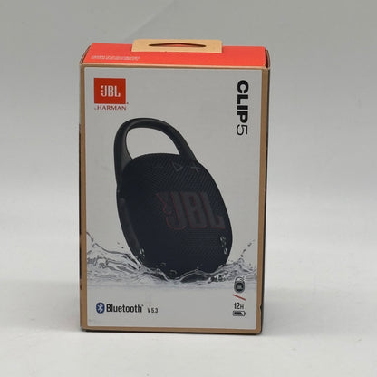 New JBL Clip5 Bluetooth Speaker JBLCLIP5BLKAM