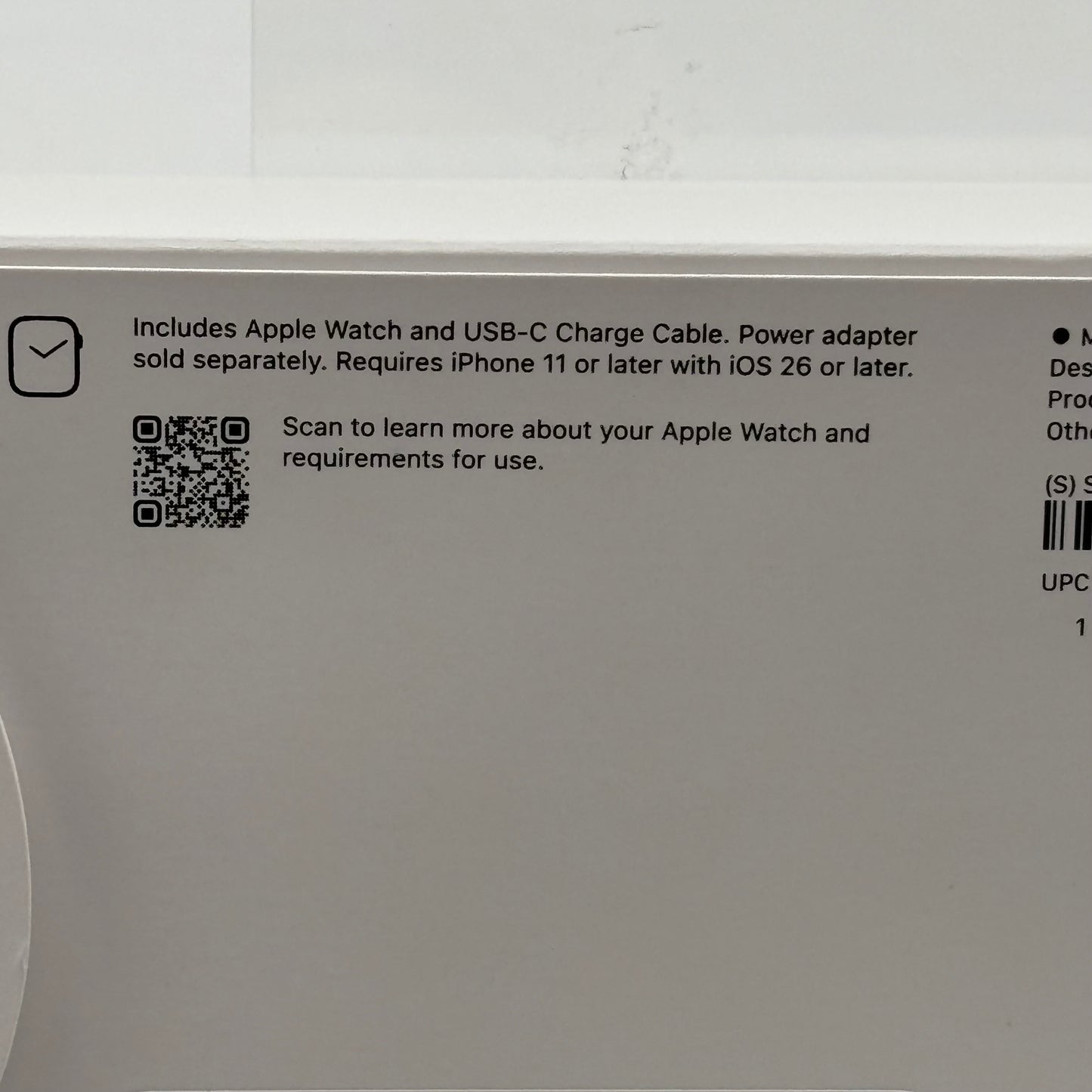 New GPS Only Apple Watch Series 11 42MM Space Gray Aluminum Dark Gray Sport Loop