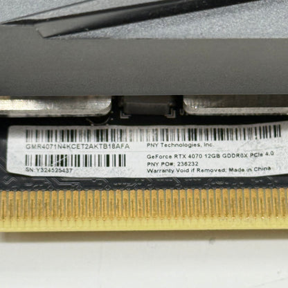 PNY GeForce RTX 4070 VERTO Dual Fan DLSS 3 12GB GDDR6X Graphics Card