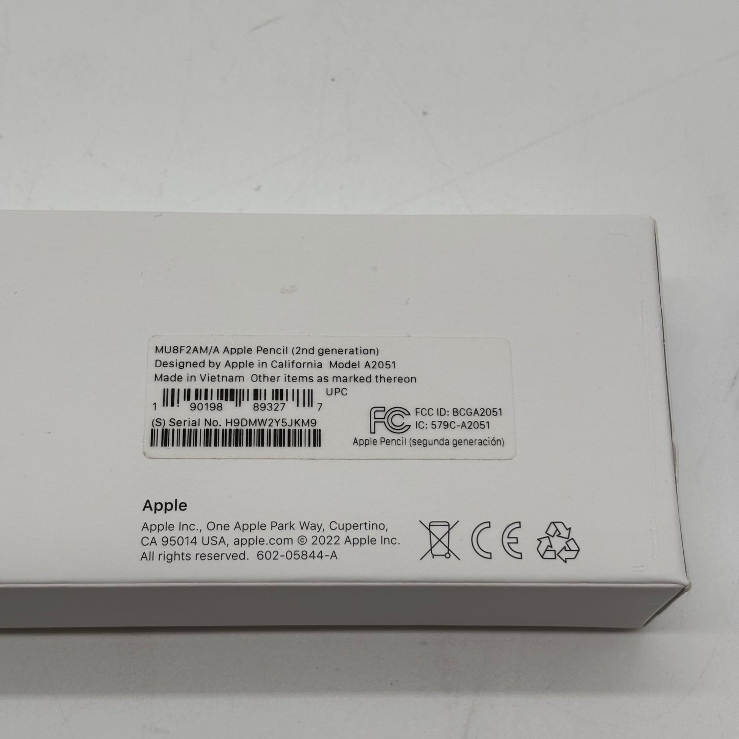 Apple Pencil 2nd Gen Smart Pencil Stylus White MU8F2AM/A