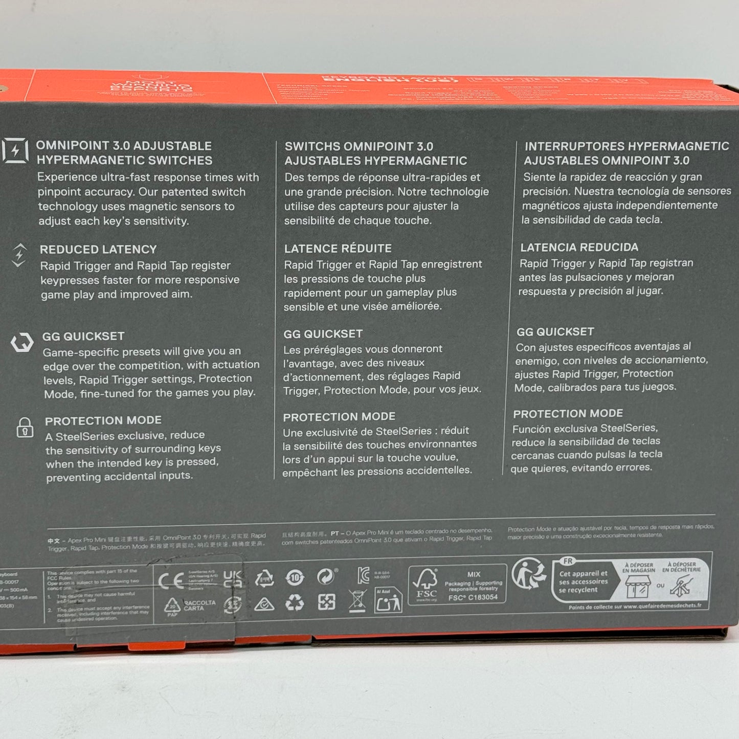 SteelSeries Apex Pro Mini Gen 3 Backlit Mechanical Gaming Keyboard 64913