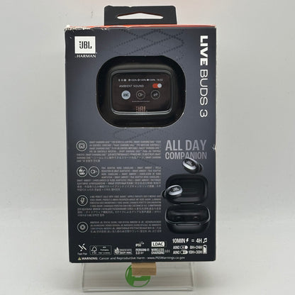 New JBL Live Buds 3 Wireless Active Noise Canceling Earbuds