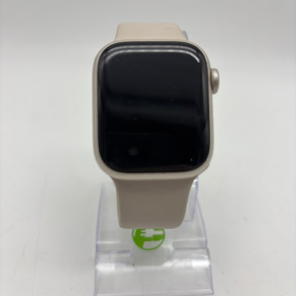 Unlocked Apple Watch Series 7 41MM Silver Aluminum Starlight Sport Band 