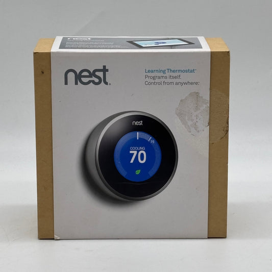 Google Nest Smart Learning Thermostat Stainless Steel T200577