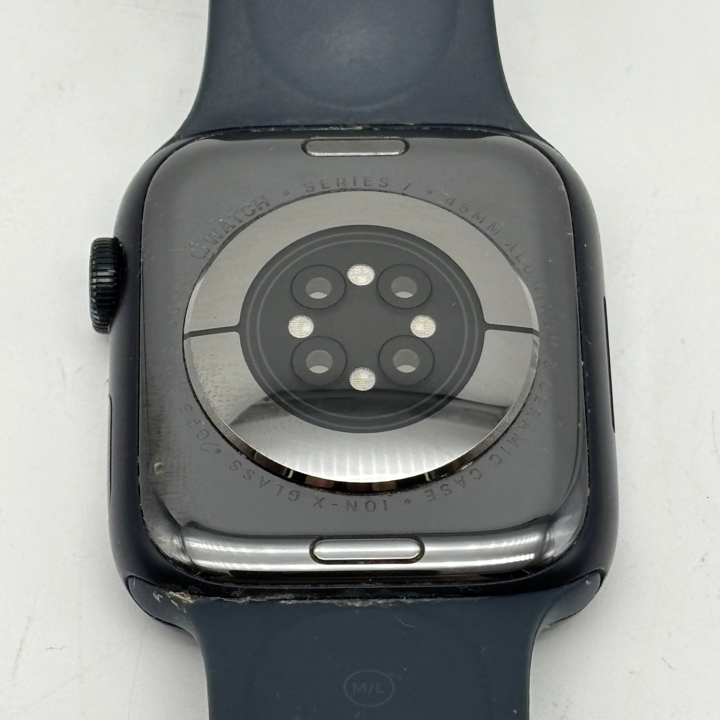 GPS Only Apple Watch Series 7 45MM Black Aluminum Black Sport Band MKN53LL/A