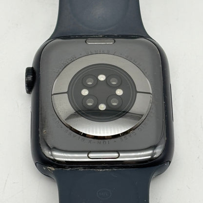 GPS Only Apple Watch Series 7 45MM Black Aluminum Black Sport Band MKN53LL/A