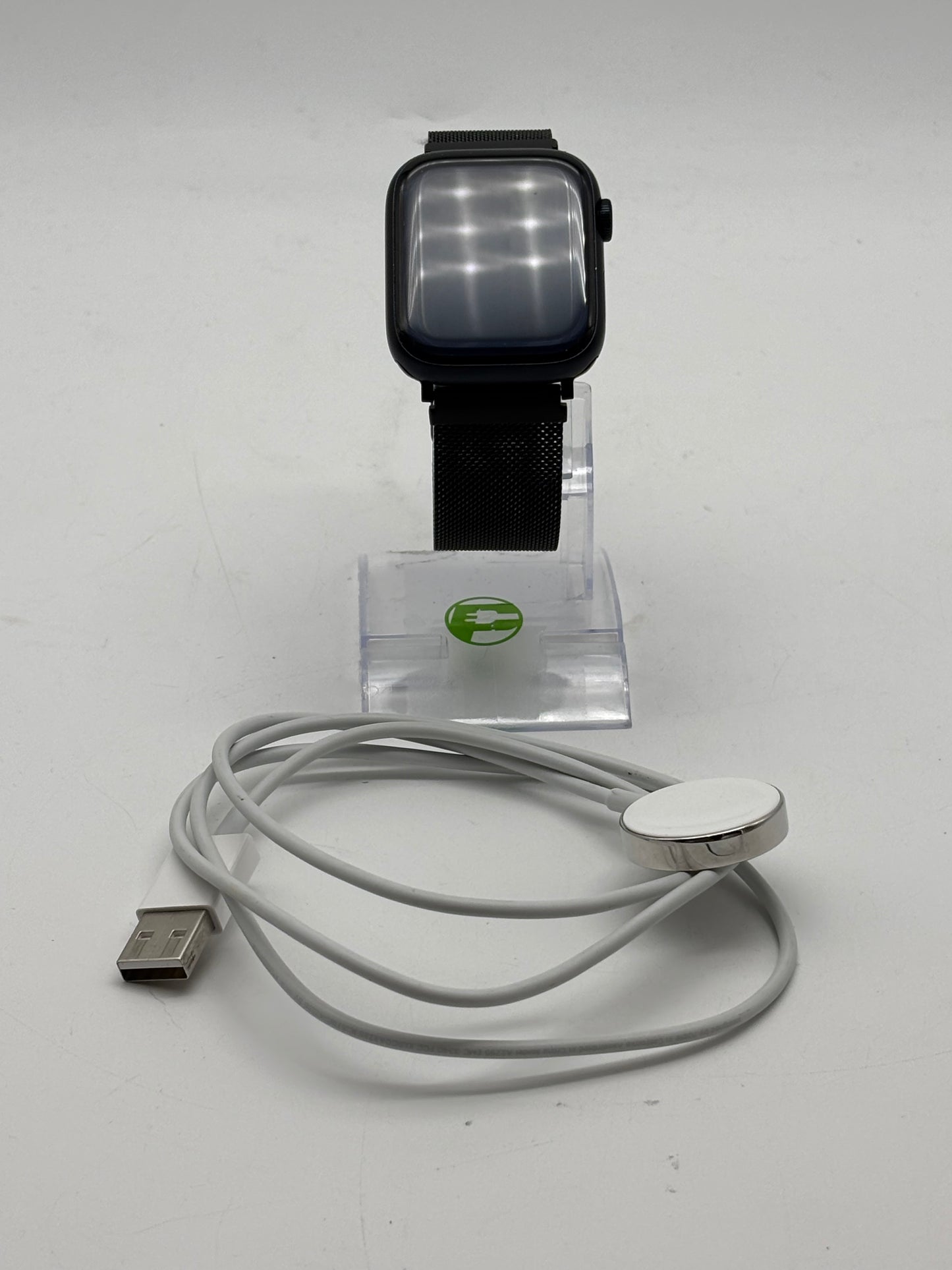 GPS Only Apple Watch Series 9 45MM Black Aluminum  Black Milanese Loop MR9C3LL/A